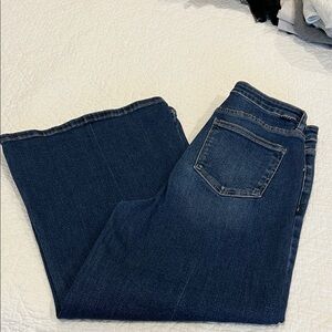 Women's Dark Indigo Wide Leg Jeans - Flare Style